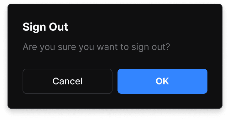 확인 알럿 다이얼로그