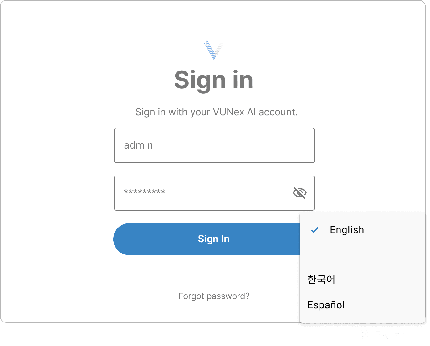 언어 선택
